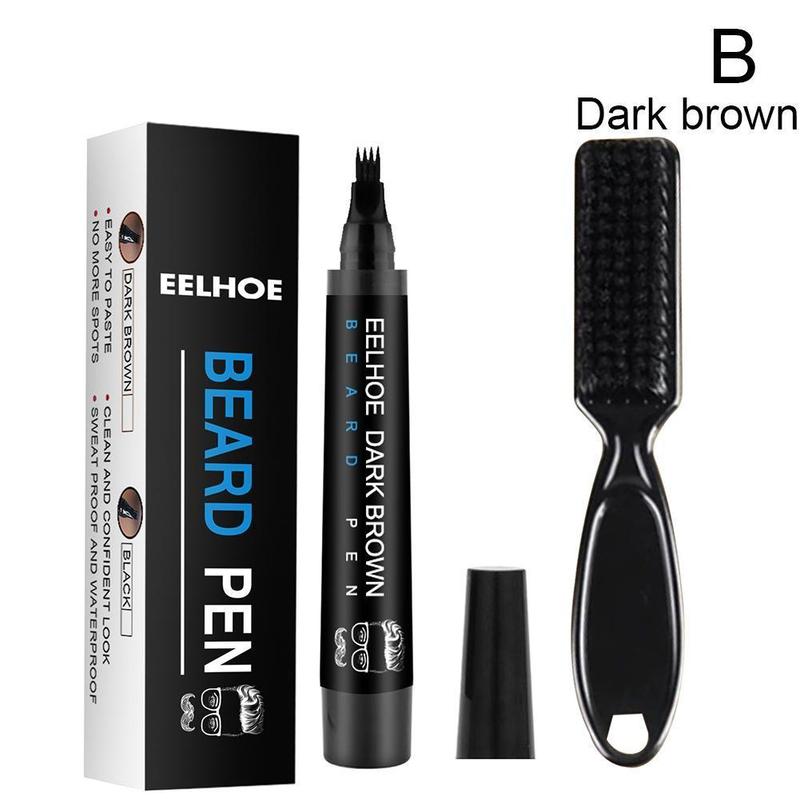Beard Filler Kit Box - Black Beard Pen + Brush Kit